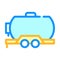 Oil trailer color icon vector isolated illustration