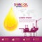 Oil Vector Concept Saving Oil Saving Money