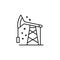 Oil well pump production icon. Element of industries icon