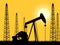 Oil Wells Represents Power Source And Drilling