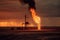 Oilfield Explosions. Oil and Gas Wells fire.