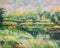 Oill color painting of landscape on canvas