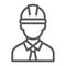 Oilman line icon, industy and man, worker sign, vector graphics, a linear pattern on a white background.