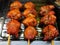 Oily grill chicken skewer - unhealthy street food