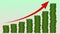 Ð¡oins growth chart, Profit growth, Growth graph, Rate increase (wads of money)