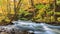 Oirase Stream in autumn at Towada Hachimantai National Park in Aomori, ,Tohoku, Japan