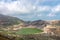 Okama crater lake at Mount Zao in summer sunny day. active volcano in Miyagi Prefecture