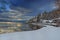 Okanagan Lake Kelowna British Columbia in Winter