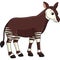 Okapi Animal Cartoon Colored Clipart Illustration