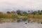 Okavango delta landscape, dugout canoe trip, botswana, africa