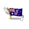 Okay australian cartoon flag kept in cupboard