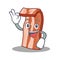 Okay bacon character cartoon style