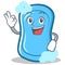 Okay blue soap character cartoon