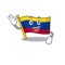 Okay flag colombia isolated in the cartoon