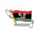 Okay flag libya cartoon isolated the mascot