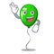 Okay green baloon on left corner mascot