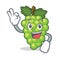 Okay green grapes character cartoon