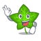 Okay green ivy leaf on character cartoon