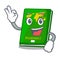 Okay green passport in the cartoon shape