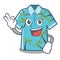 Okay hawaiian shirt isolated in the character