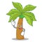 Okay palm tree character cartoon