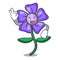 Okay periwinkle flower character cartoon