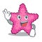 Okay pink starfish in the cartoon shape