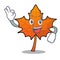 Okay red maple leaf character cartoon