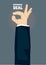 Okay Sign Hand Gesture Vector Illustration