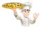 Okay Sign Pizza Chef Illustration