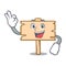 Okay wooden board character cartoon