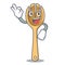 Okay wooden fork character cartoon