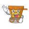 Okay wooden trolley character cartoon