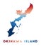 Okinawa Island map.