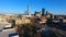 Oklahoma City skyline downtown from above near Bricktown