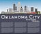 Oklahoma City Skyline with Gray Buildings, Blue Sky and Copy Spa