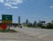Oklahoma City Skyline with traffic, highway and signage