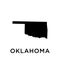 Oklahoma map icon  trendy