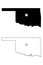 Oklahoma OK state Map USA with Capital City Star at Oklahoma City. Black silhouette and outline isolated on a white background.
