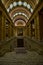 Oklahoma state capitol interior detail column lined corridor and staircase