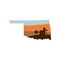 Oklahoma State Shape with Farm at Sunset w Windmill, Barn, and a