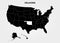 Oklahoma. States of America territory on gray background. Separate state. Vector illustration