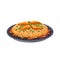 Okonomiyaki, Japanese food, plate of dish from Japan cuisine, savory pancake with sauce