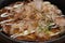 Okonomiyaki. Traditional Japanese pancake food
