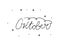 Oktober phrase handwritten with a calligraphy brush. October in german. Modern brush calligraphy. Isolated word black