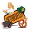 Oktoberfest accordion beer girl pretzel icon