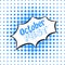 Oktoberfest banner for traditional October festival - comic text, pop art funny style. Vector illustration with blue and