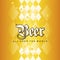Oktoberfest Beer all over the world Bavarian gold yellow drops background