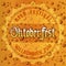 Oktoberfest Beer Festival with beer bubbles foam texture background
