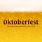 Oktoberfest beer festival vector poster, bubbles and foam background